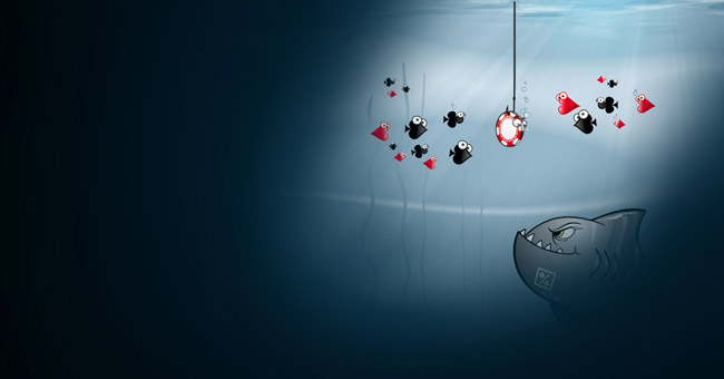 Il fish player nel poker, cioè il pollo